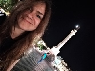 Rossio durante la noche.