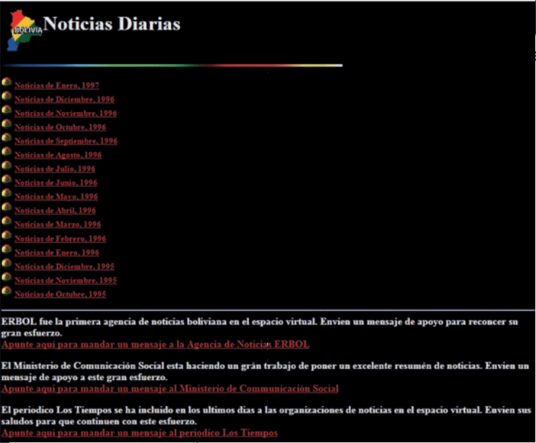Primera experiencia de ciberperiodismo en Bolivia - Erbol